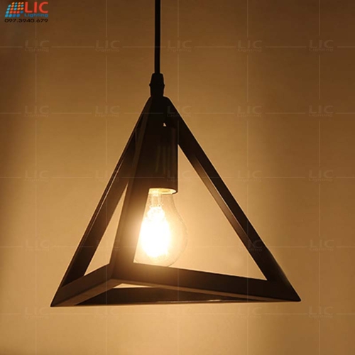 Đèn Thả Trang Trí Tam Giác Sắt