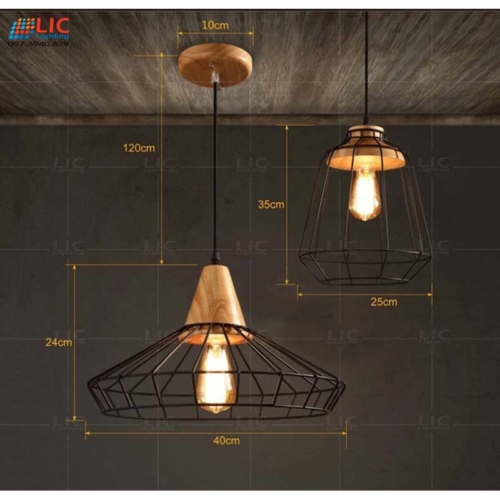 Đèn Thả Trang Trí Đui Gỗ Z2999