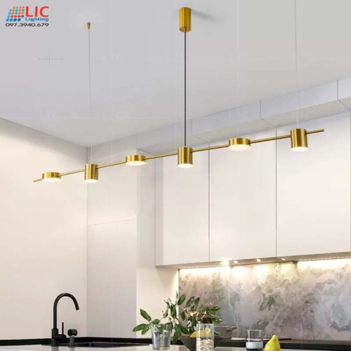 Đèn Trần Đơn Giản TM567 Thân Vàng 12 Bóng Lic