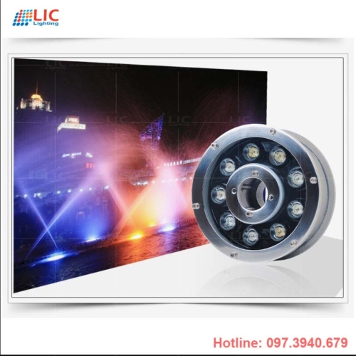Đèn Âm Nước Bể Bơi Dáng Bánh Xe 6w-9w-12w RBG Nguồn AC24V
