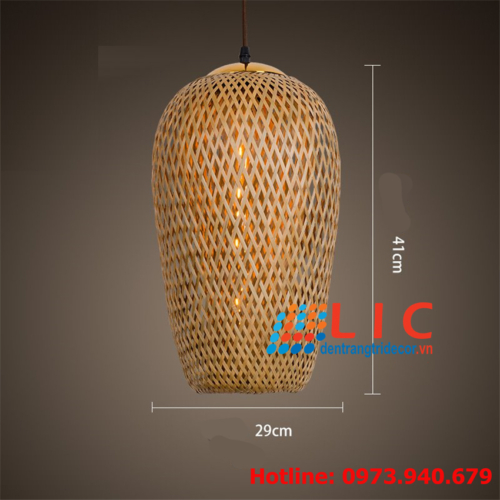 Đèn Mây Tre Đan Dáng Dài MT41 Lic