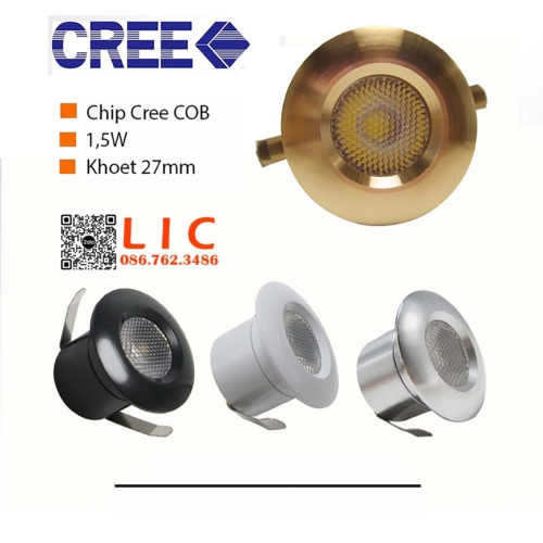 Đèn Âm Trần Mini Siêu Nhỏ Công Suất 1,5W