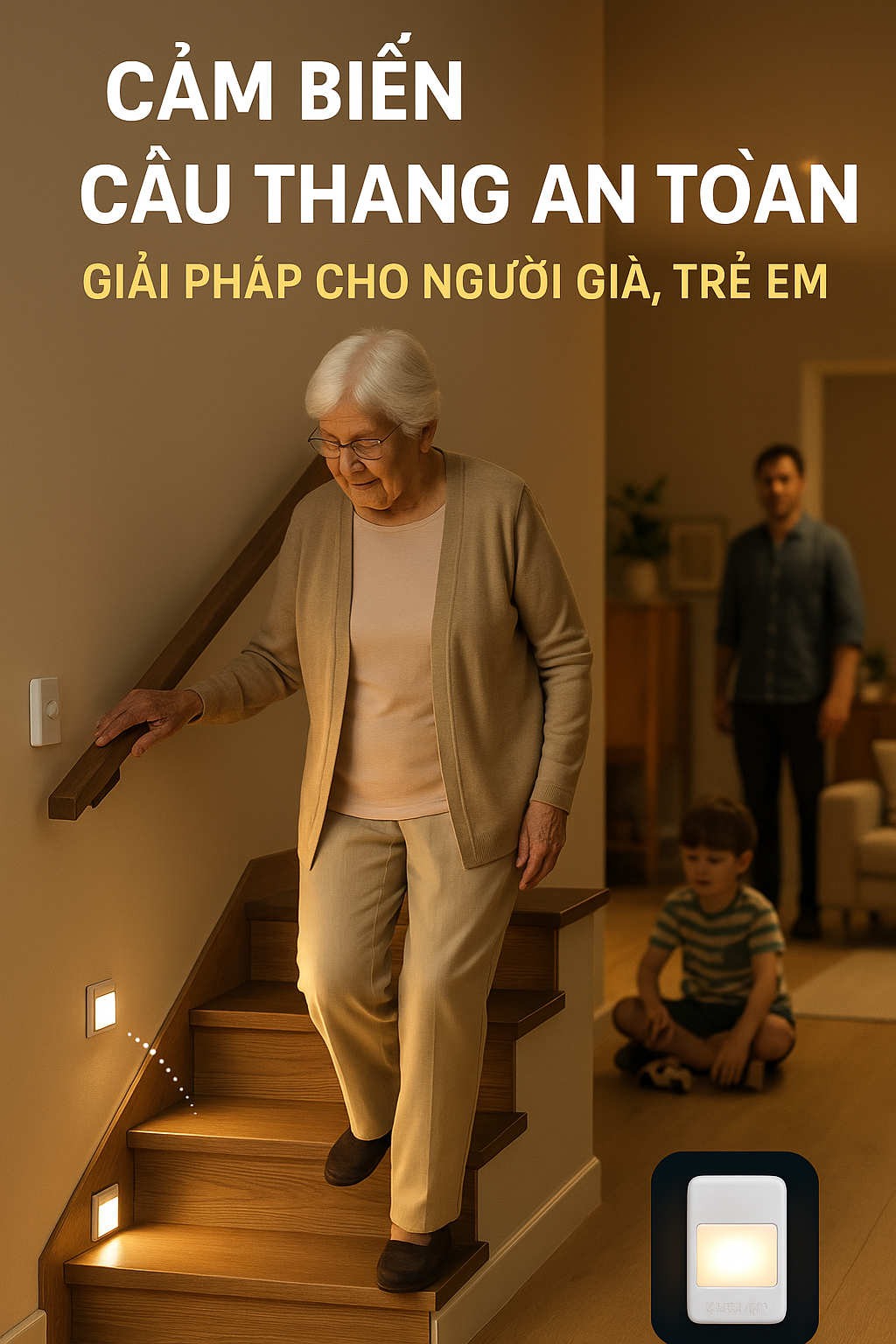 Cảm biến cầu thang an toàn: Giải pháp cho người già trẻ em