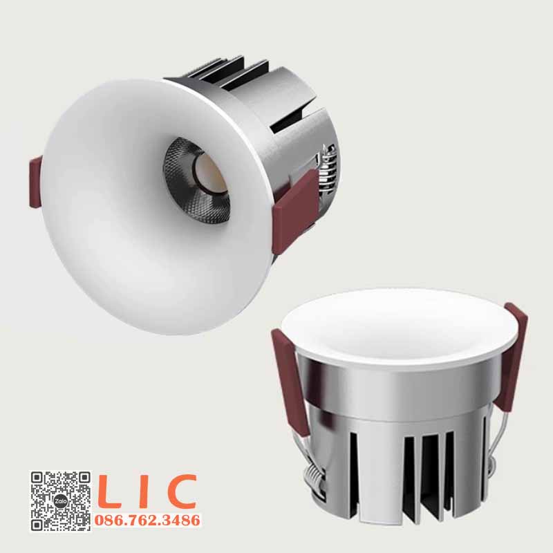 Đèn Âm Trần Spotlight Mắt Sâu Chống Chói – Thiết Kế Đường Cong Mềm