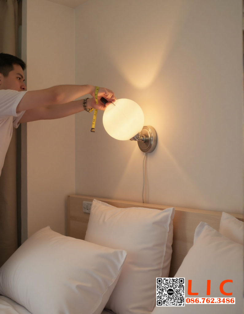 Đèn Ngủ Treo Tường – Giải Pháp Ánh Sáng Hoàn Hảo Cho Phòng Ngủ lap dat den treo tuong phong ngu 1