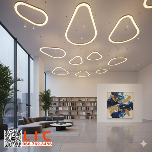 25+ Mẫu Trần Thạch Cao Đèn LED Cong Đẹp Mềm Mại – Xu Hướng 2025